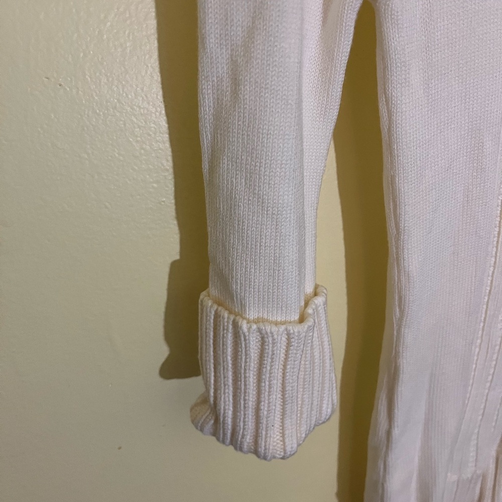 Candie's Cream Ribbed Turtleneck Sweater Medium NWT - Picture 2 of 8